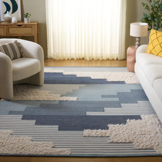 Safavieh Kenya 8'-0" x 10'-0" Rug in Blue / Ivory