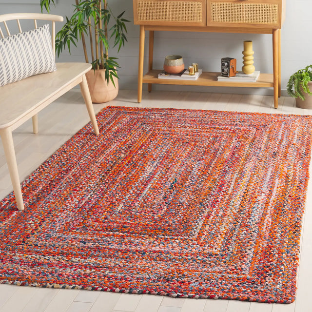 Safavieh Braided 4'-0" x 6'-0" Rug in Orange / Rust