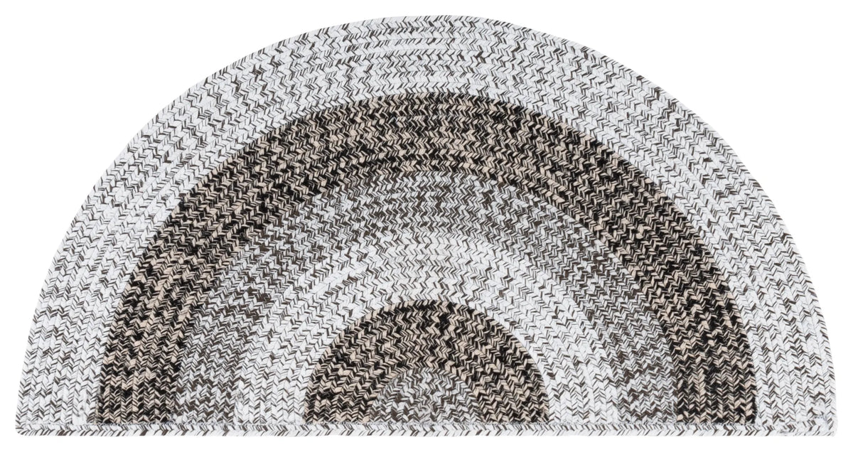 Safavieh Braided 2'-0" x 4'-0" Rug in Ivory / Black