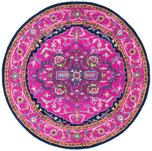 Safavieh Bellagio 5'-0" x 5'-0" Rug in Pink / Navy