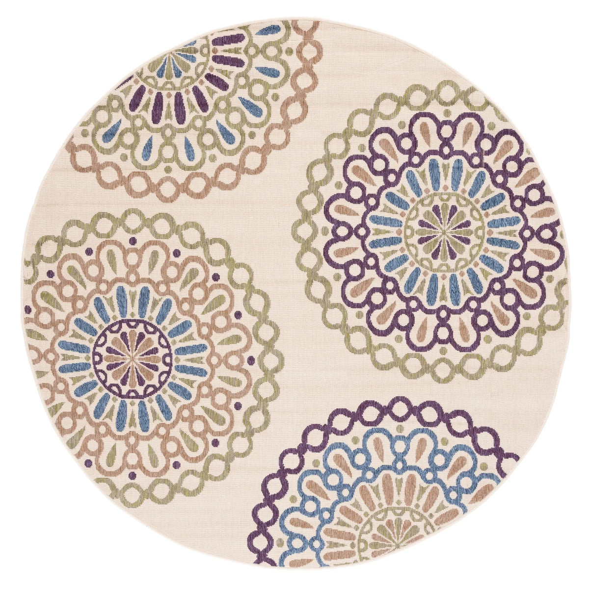Safavieh Veranda 6'-7" x 6'-7" Rug in Cream / Green