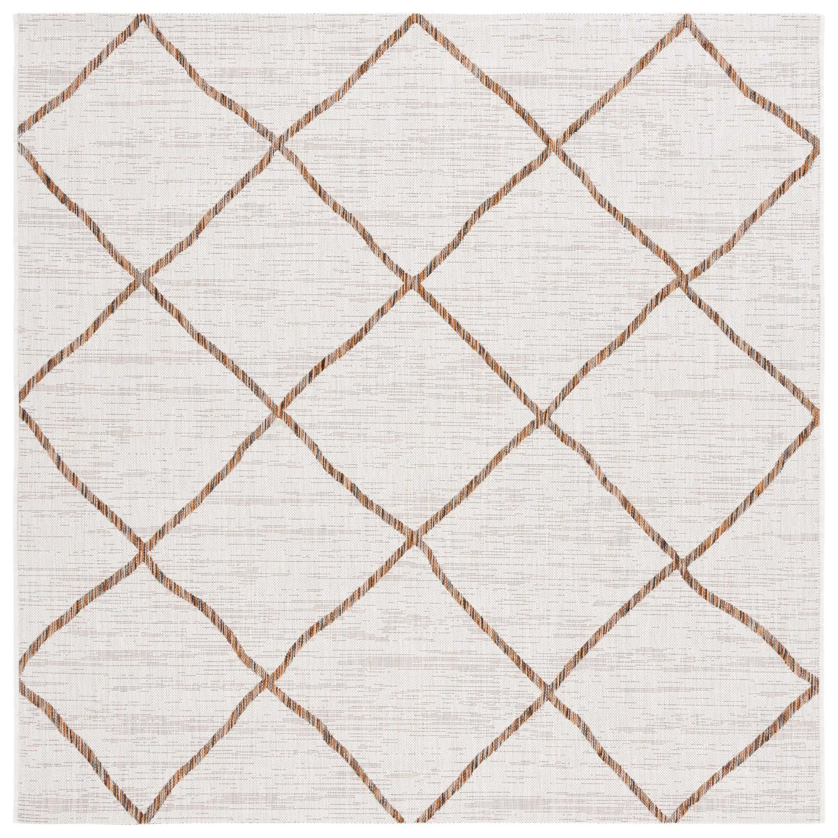 Safavieh Courtyard 6'-7" x 6'-7" Rug in Ivory / Brown