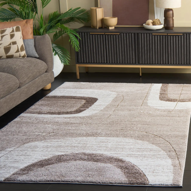 Safavieh Northport 800 4'-0" x 6'-0" Rug in Taupe / Ivory