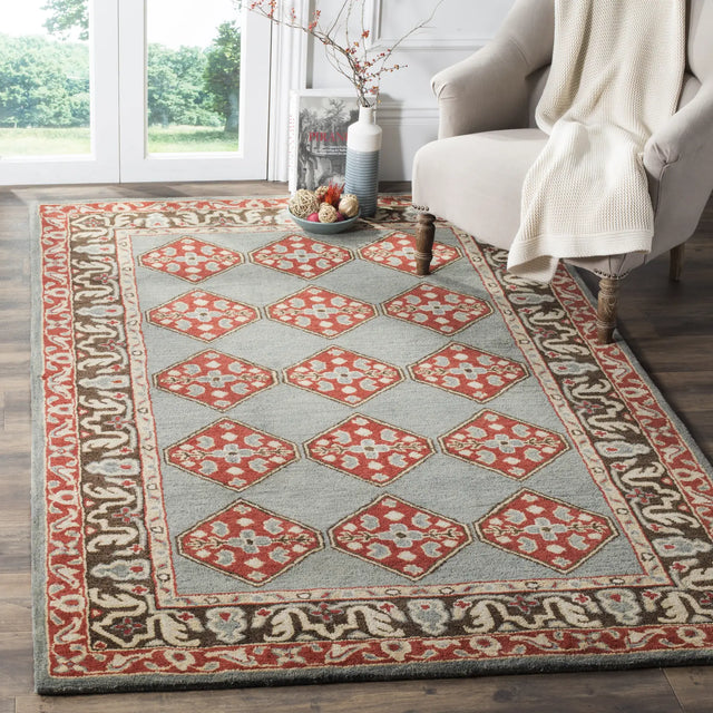 Safavieh Heritage 5'-0" x 8'-0" Rug in Blue / Charcoal