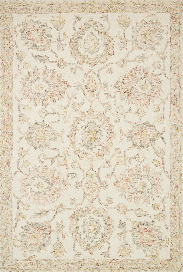 Loloi Norabel Nor-04 Ivory/Blush Rugs - main flat