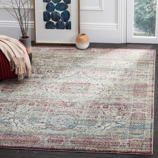 Safavieh Aria 4'-0" x 6'-0" Rug in Red / Creme