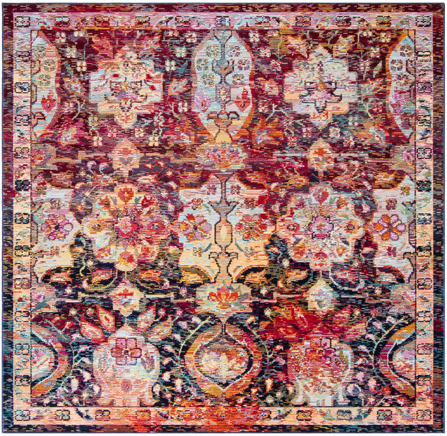 Safavieh Crystal 7'-0" x 7'-0" Rug in Navy / Orange