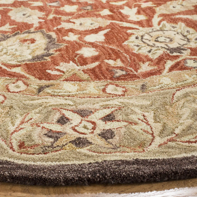 Safavieh Anatolia 6'-0" x 6'-0" Rug in Rust / Green