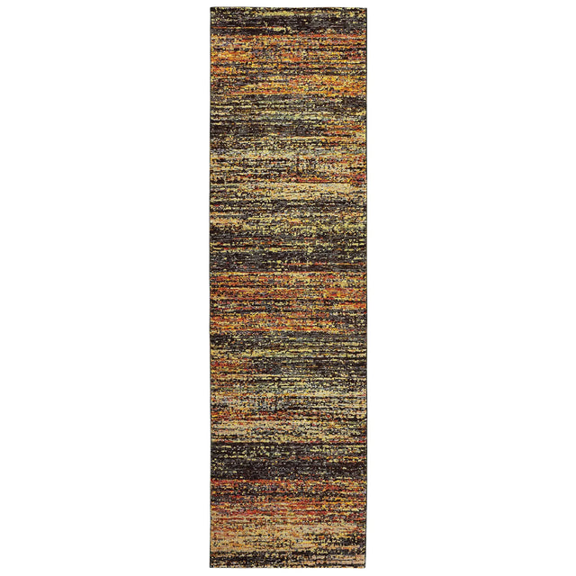 Oriental Weavers Sphinx Atlas 8037C Gold/Charcoal Rugs - runner