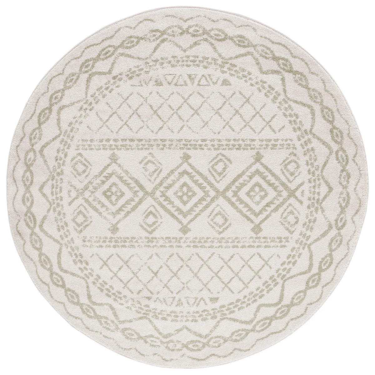 Safavieh Tulum 6'-7" x 6'-7" Rug in Ivory / Sage