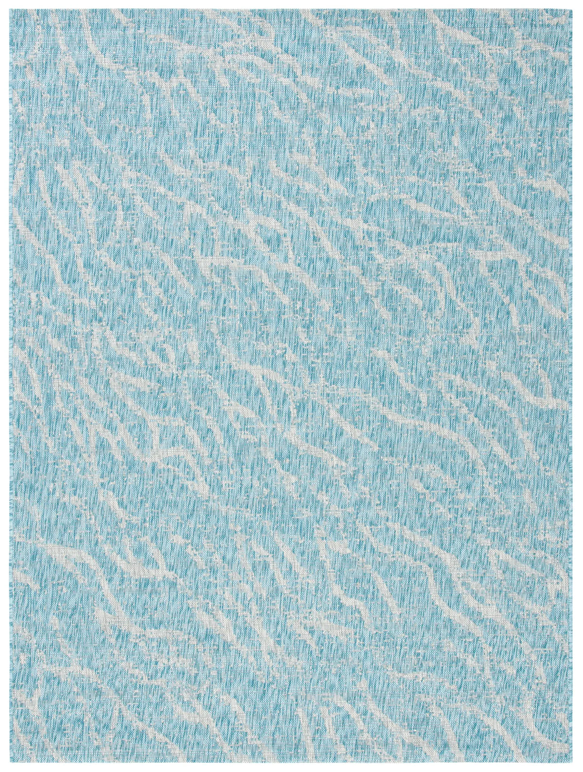 Safavieh Courtyard 4'-5" x 6'-5" Rug in Aqua / Grey