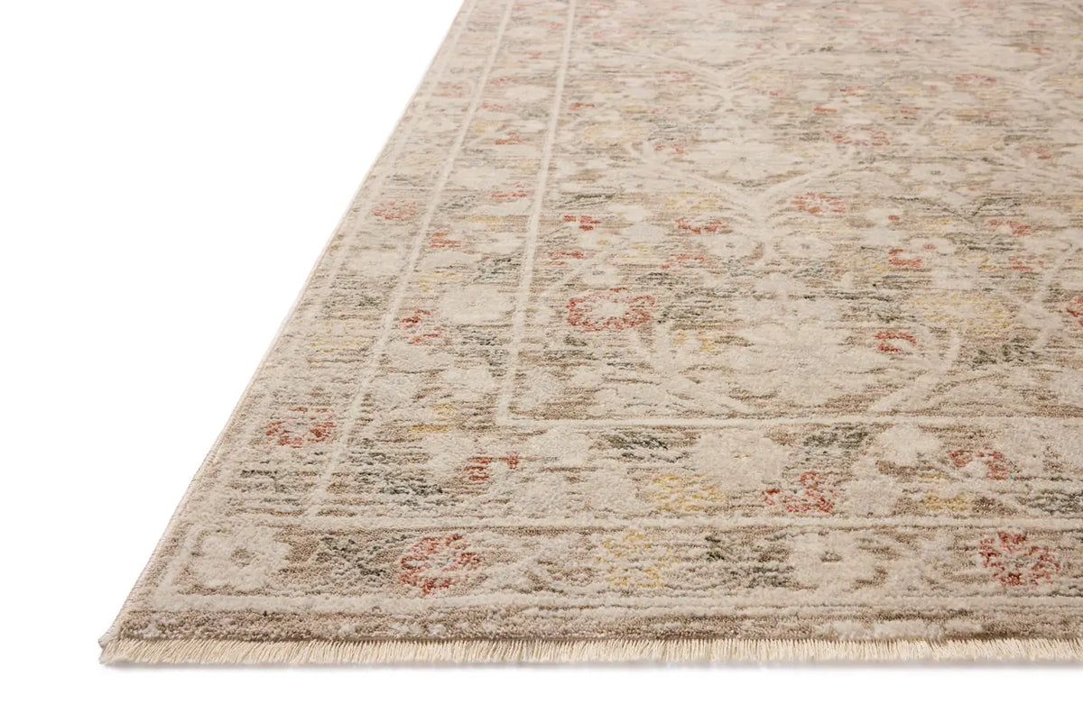 Loloi Clarisse CLS-01 Traditional Power Loomed Grey, Multi Rug - rug corner