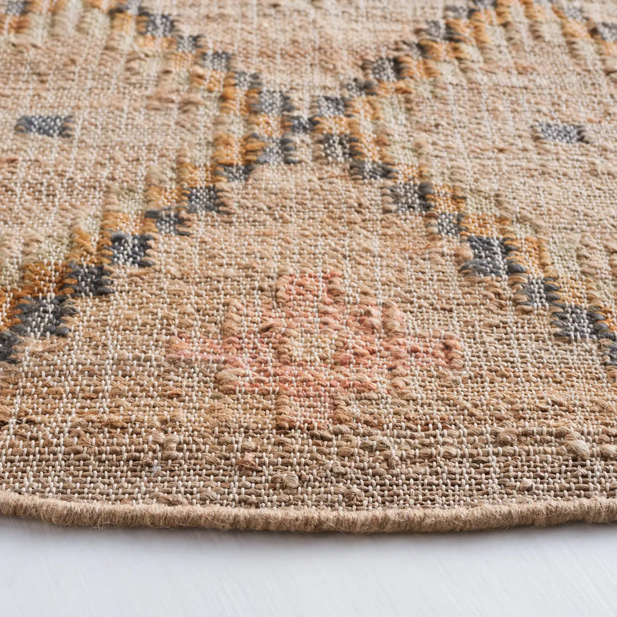 Safavieh Kilim 5'-0" x 5'-0" Rug in Natural / Blue