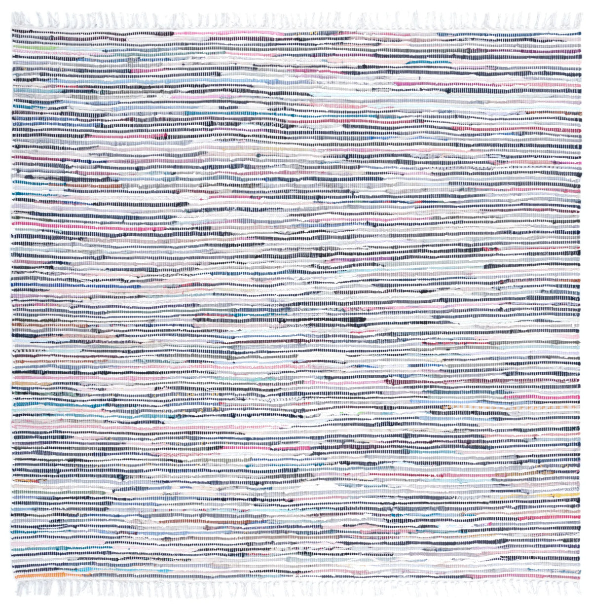Safavieh Rag Rug 6'-0" x 6'-0" Rug in Ivory / Multi