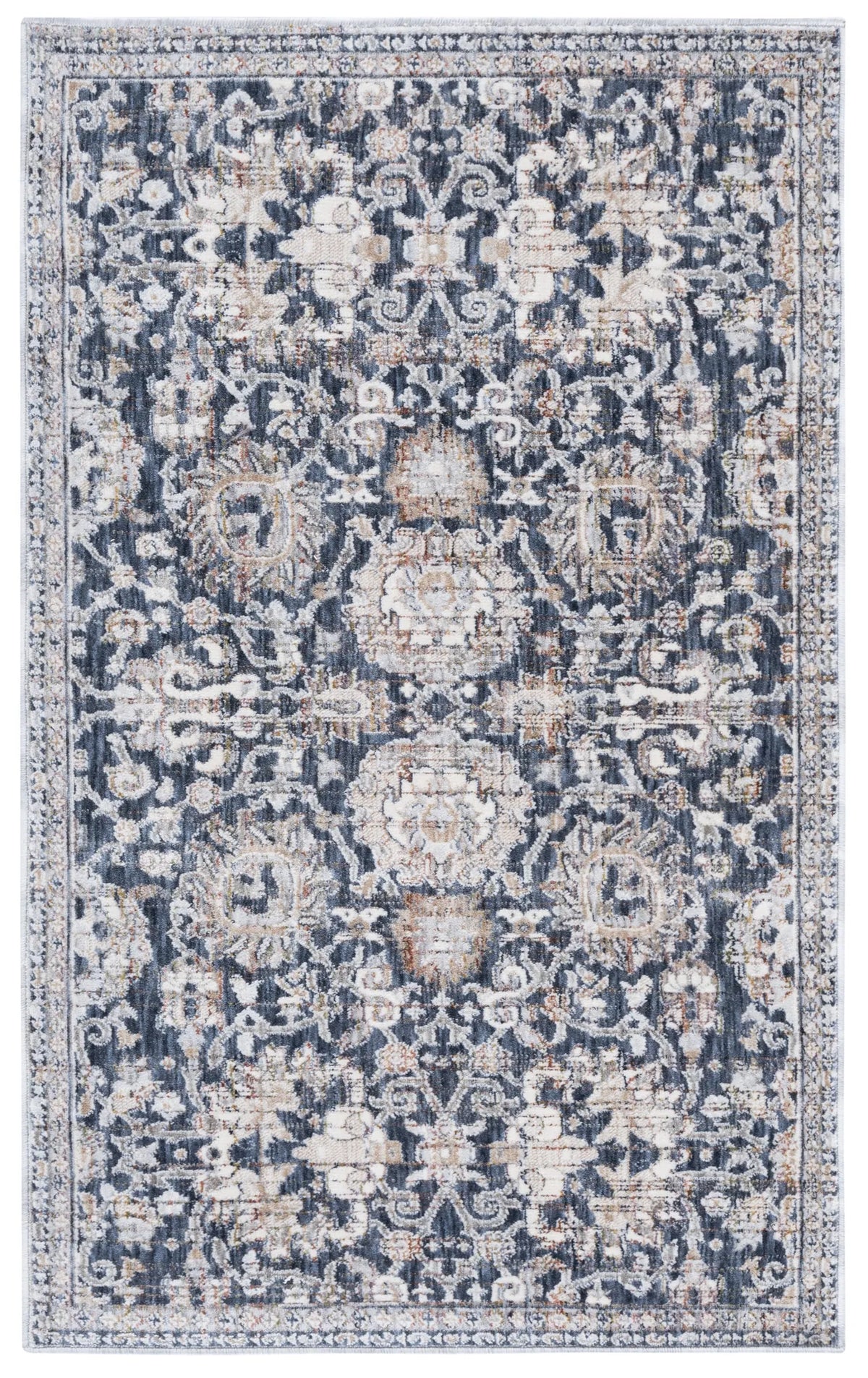Safavieh Sutton 2'-6" x 4'-0" Rug in Navy / Beige Brown