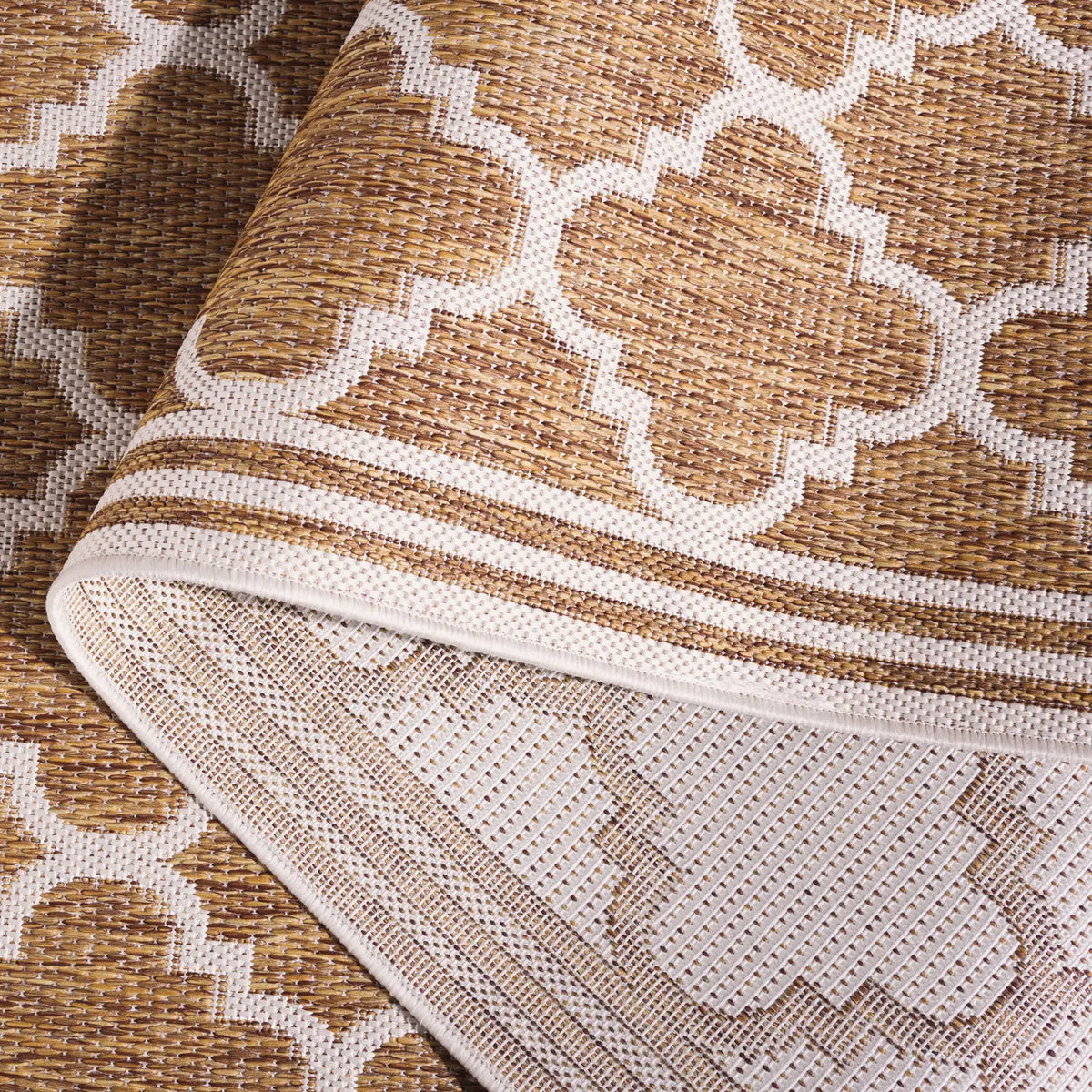 Safavieh Beach House 4'-0" x 6'-0" Rug in Brown / Ivory