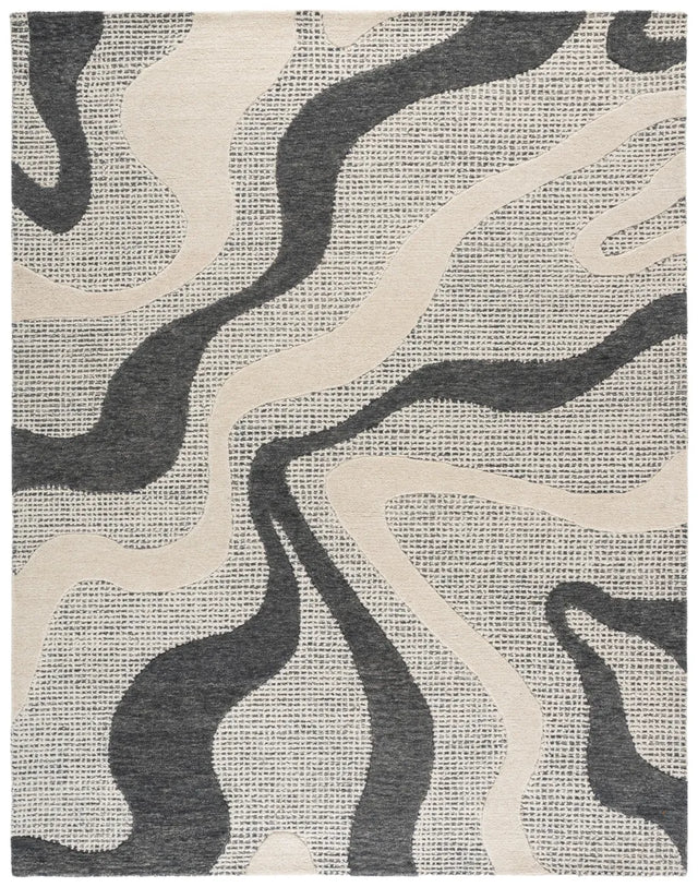 Safavieh Ebony 8'-0" x 10'-0" Rug in Charcoal / Ivory