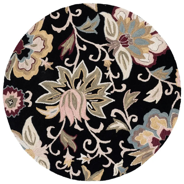 Safavieh Blossom 6'-0" x 6'-0" Rug in Black / Sage
