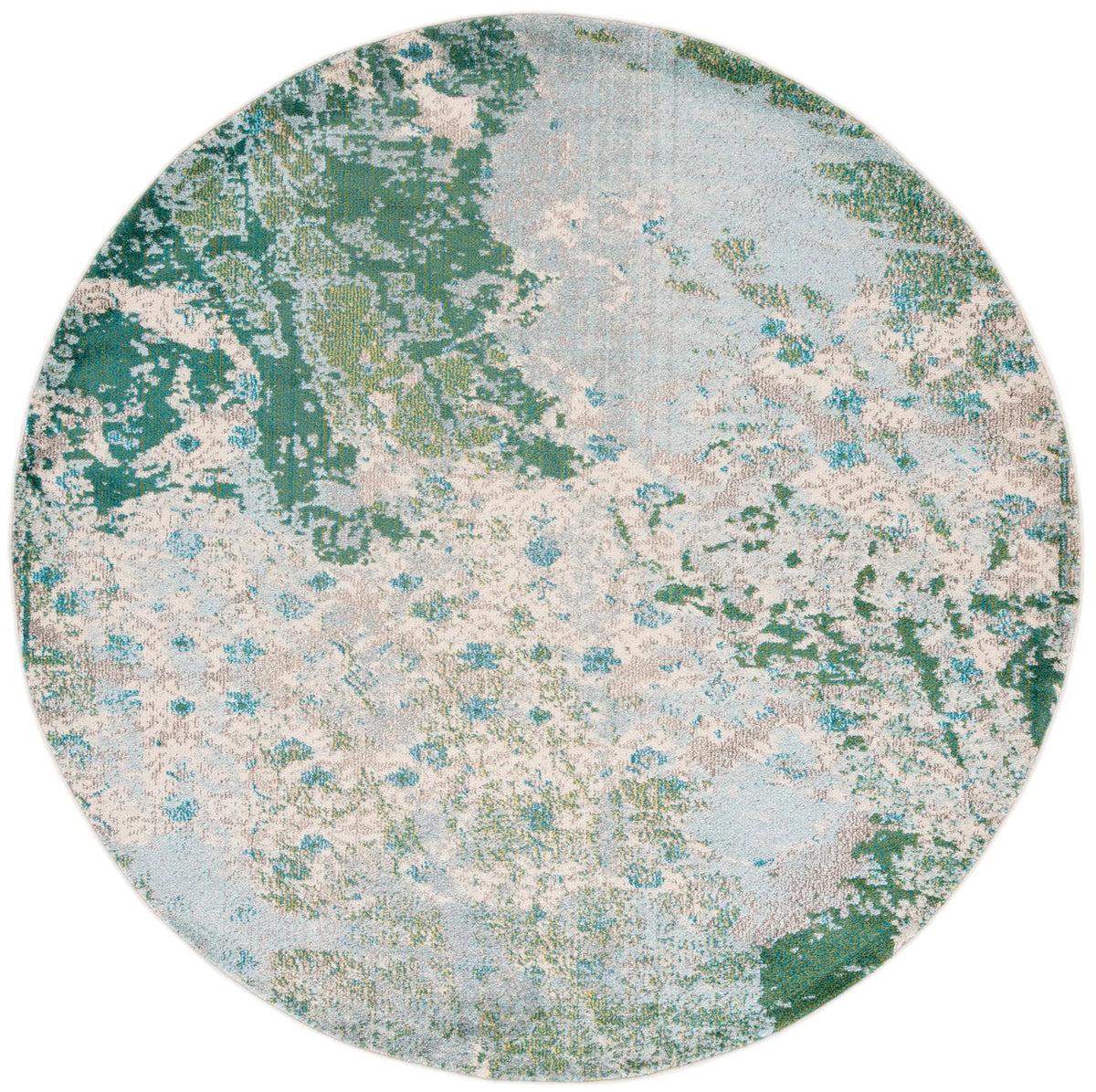 Safavieh Madison 5'-0" x 5'-0" Rug in Green / Blue