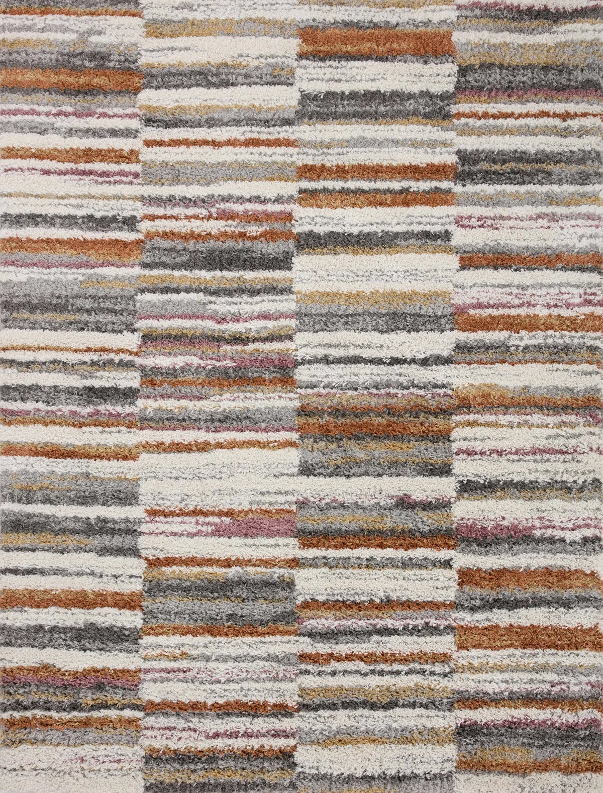 Loloi Levitt Shag Lev-03 Ivory/Sunset Rug - main flat