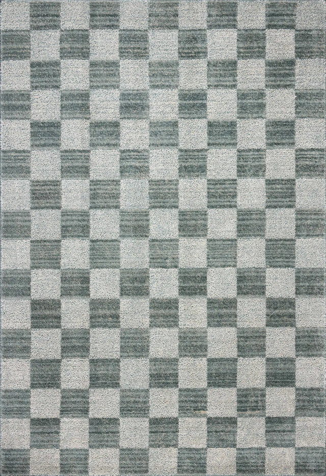Chris Loves Julia x Loloi Calvin CLV-01 Blue / Ivory Rug - main flat