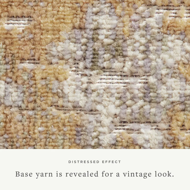 Chris Loves Julia x Loloi Rosemarie ROE-01 Gold / Sand Rug - macro detail