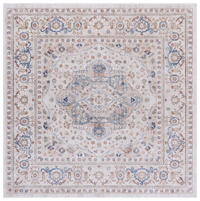 Safavieh Ellwood 6'-5" x 6'-5" Rug in Ivory / Blue