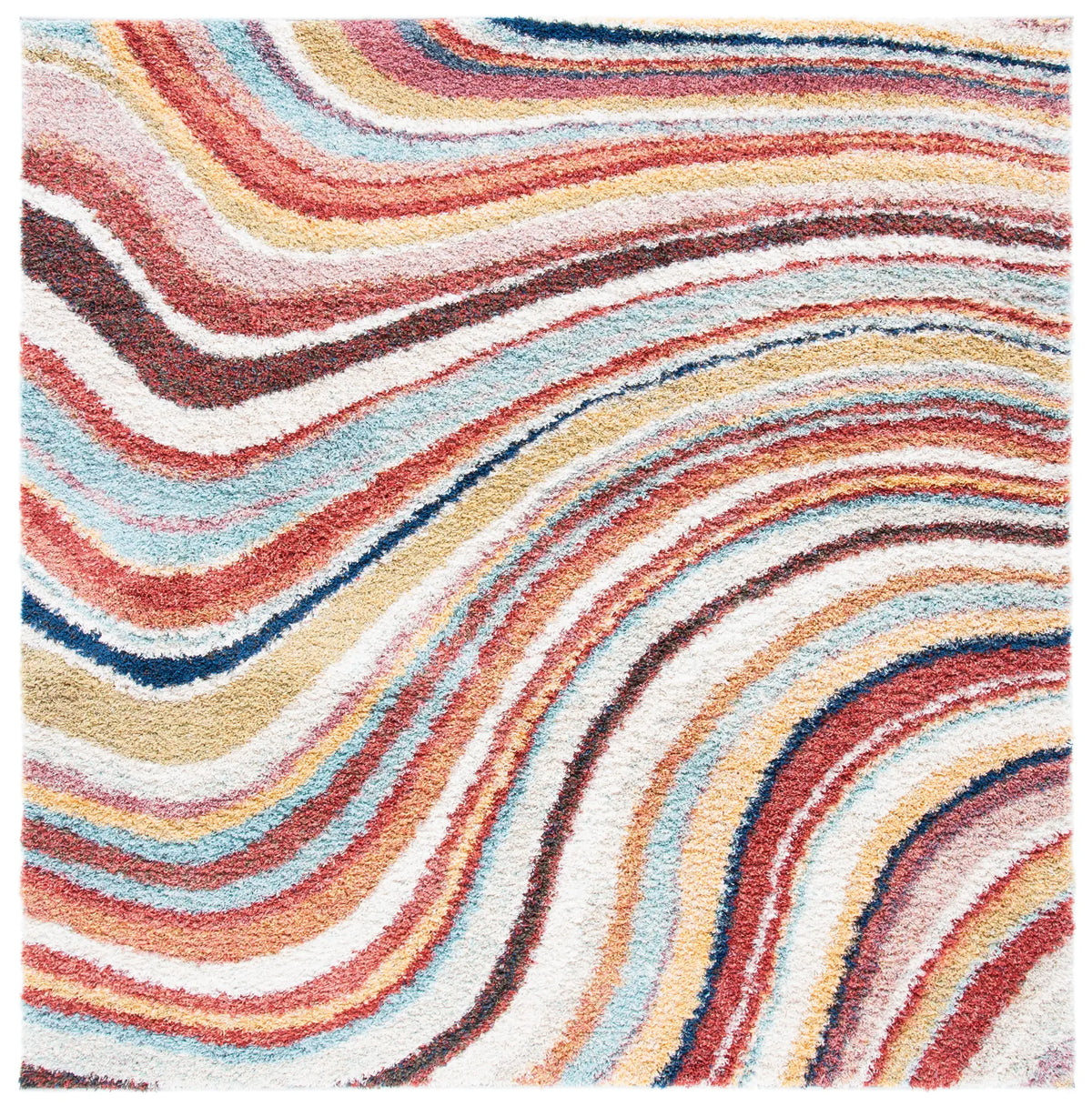 Safavieh Calista 6'-7" x 6'-7" Rug in Rust / Grey