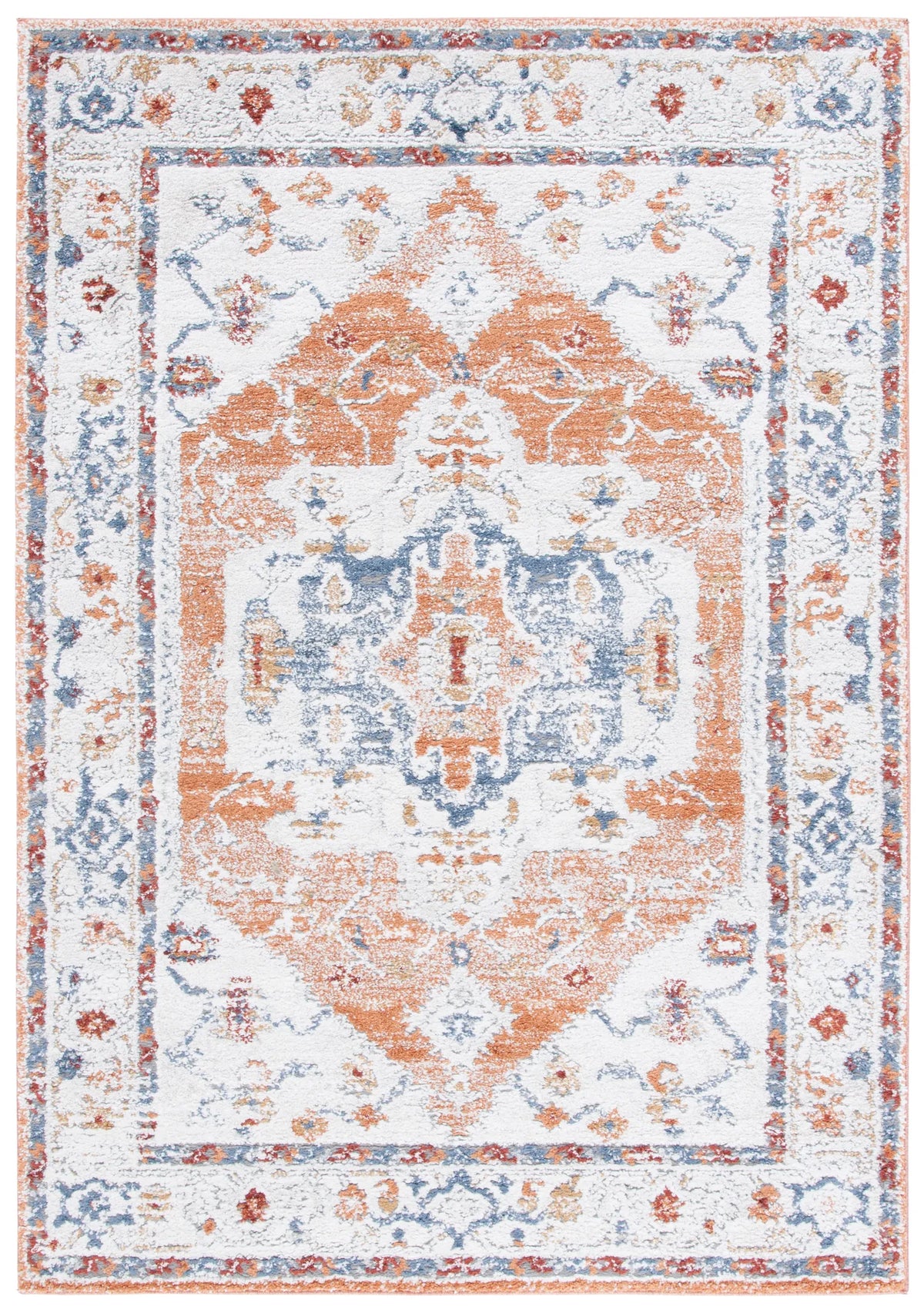 Safavieh Luna 4'-5" x 6'-5" Rug in Ivory / Rust