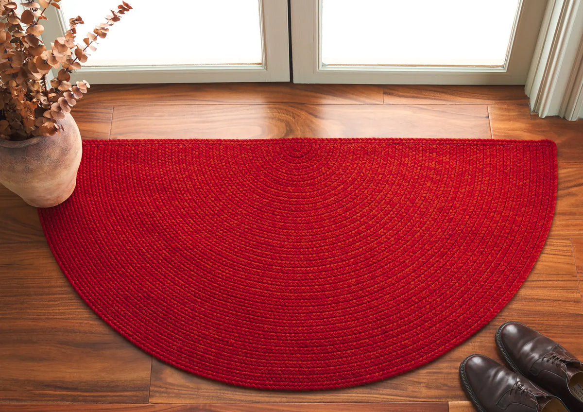 Safavieh Braided 2'-0" x 4'-0" Rug in Rust / Red