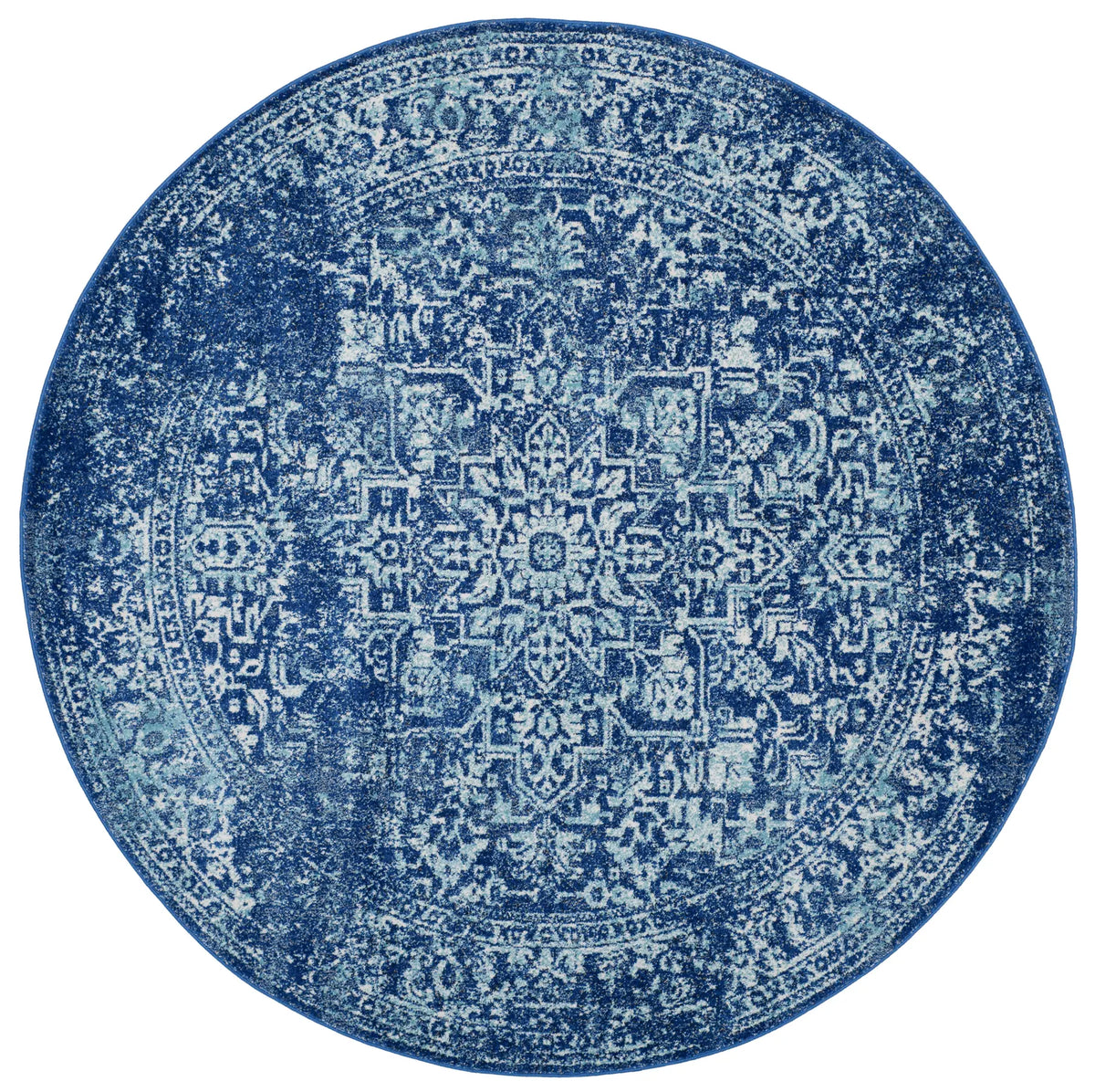Safavieh Evoke 5'-3" x 5'-3" Rug in Navy / Ivory