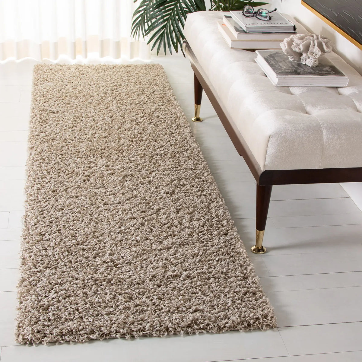 Safavieh Sga-Athens Shag 2'-3" x 8'-0" Rug in Beige