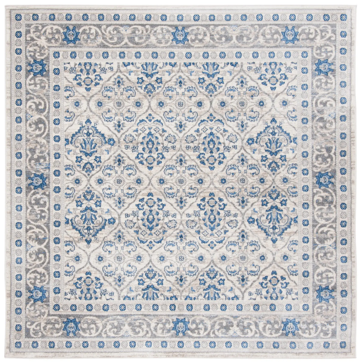 Safavieh Brentwood 6'-7" x 6'-7" Rug in Light Grey / Blue