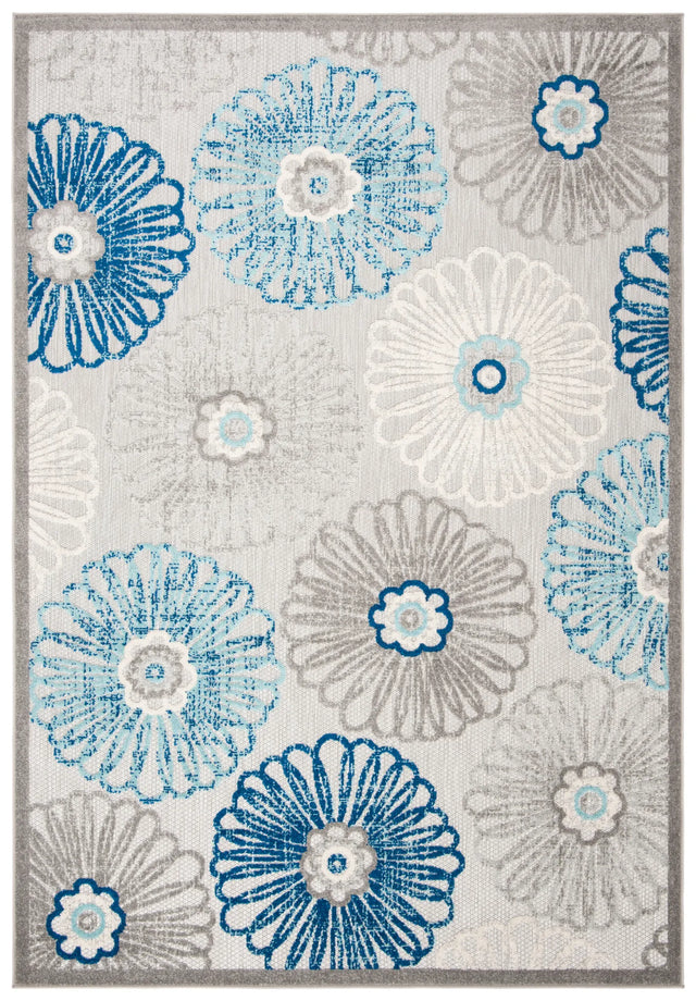 Safavieh Cabana 4'-0" x 6'-0" Rug in Grey / Blue