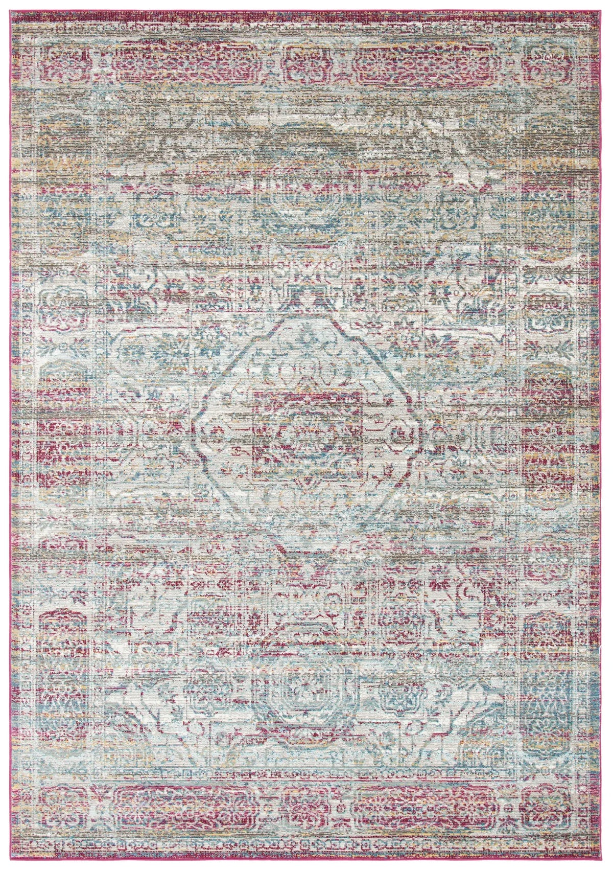 Safavieh Aria 4'-0" x 6'-0" Rug in Red / Creme