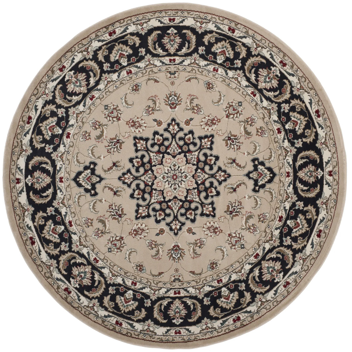 Safavieh Lyndhurst 7'-0" x 7'-0" Rug in Cream / Anthracite