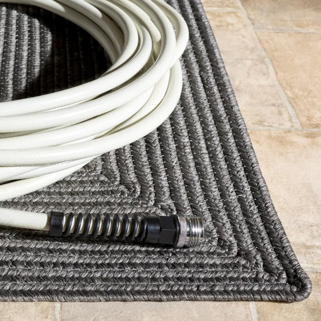Safavieh Braided 5'-0" x 8'-0" Rug in Dark Grey
