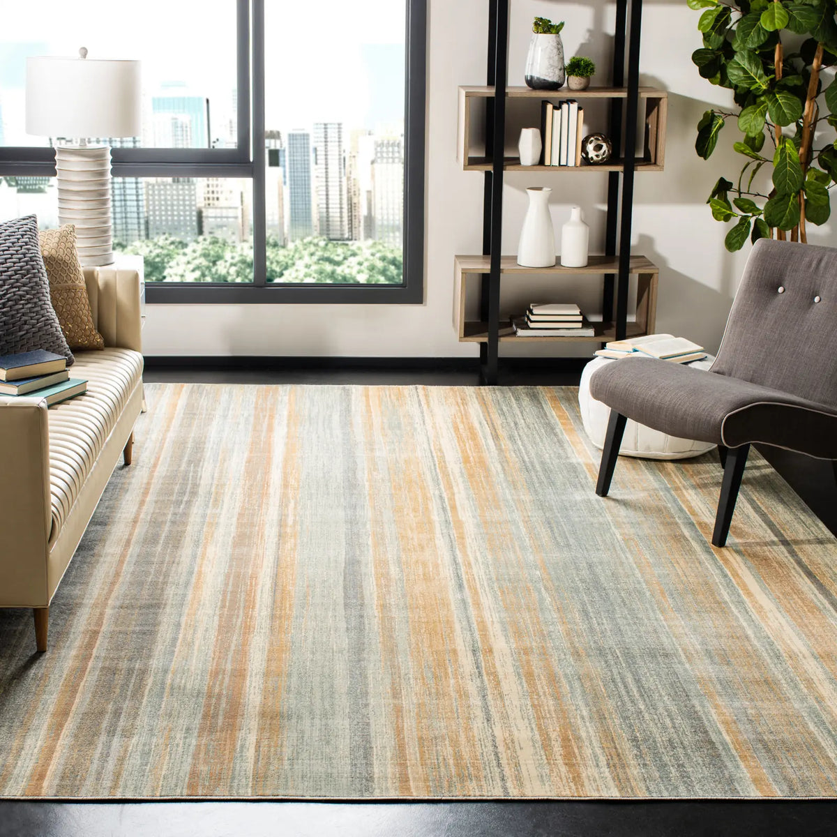 Safavieh Vintage 6'-7" x 9'-2" Rug in Light Blue