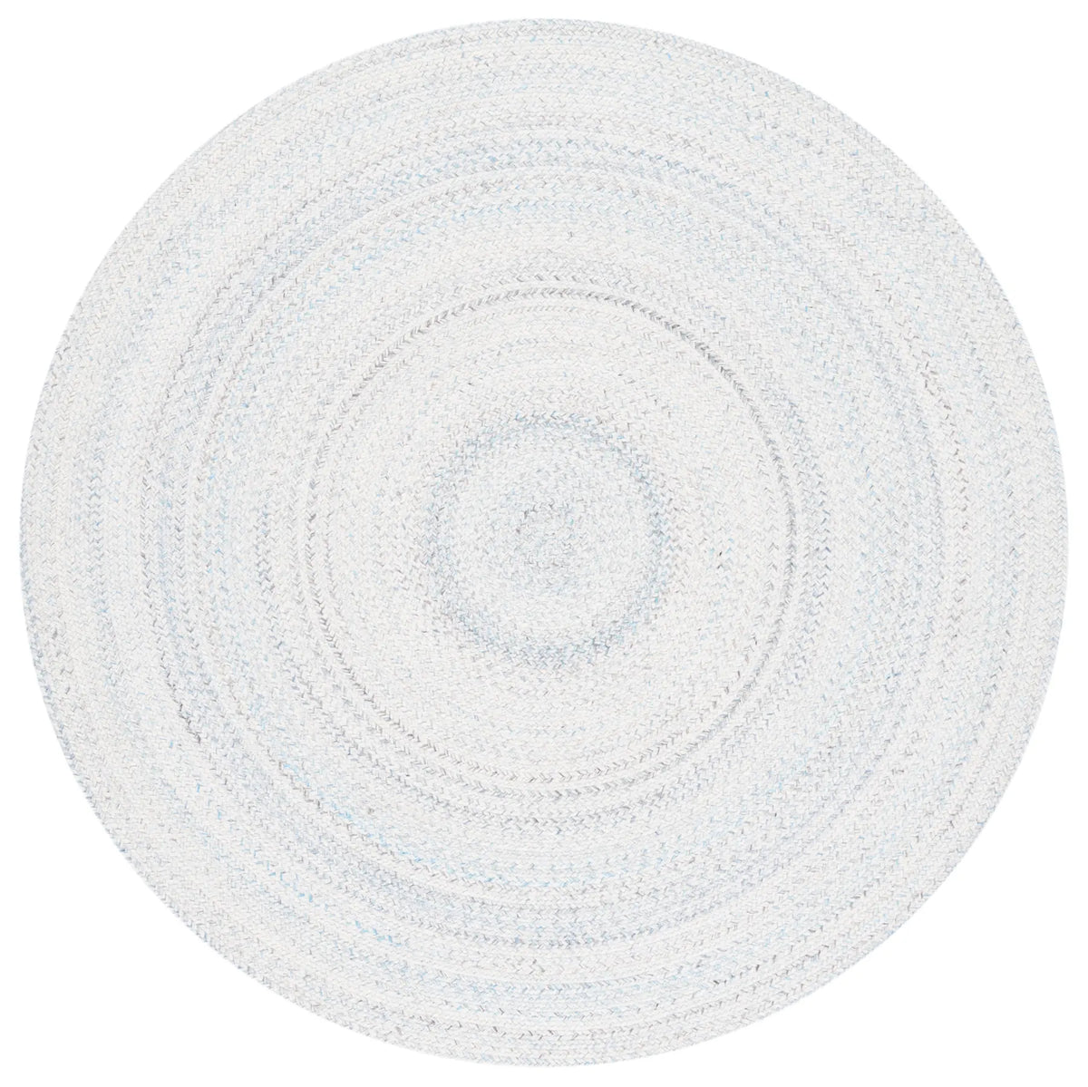 Safavieh Braided 5'-0" x 5'-0" Rug in Ivory / Light Blue