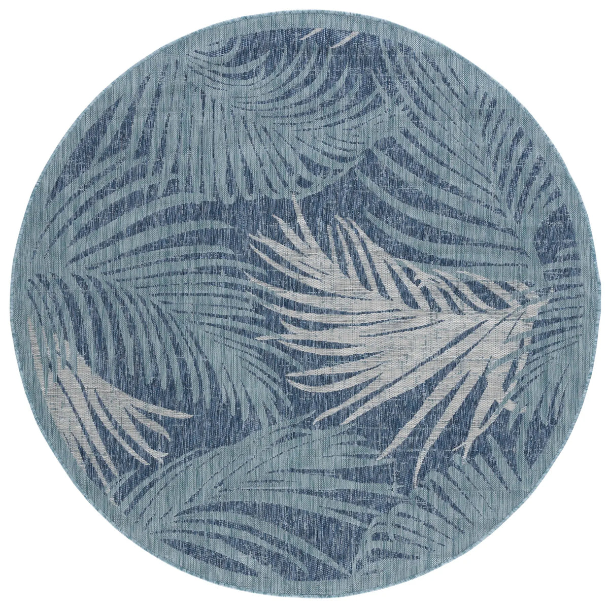 Safavieh Courtyard 6'-7" x 6'-7" Rug in Aqua / Navy