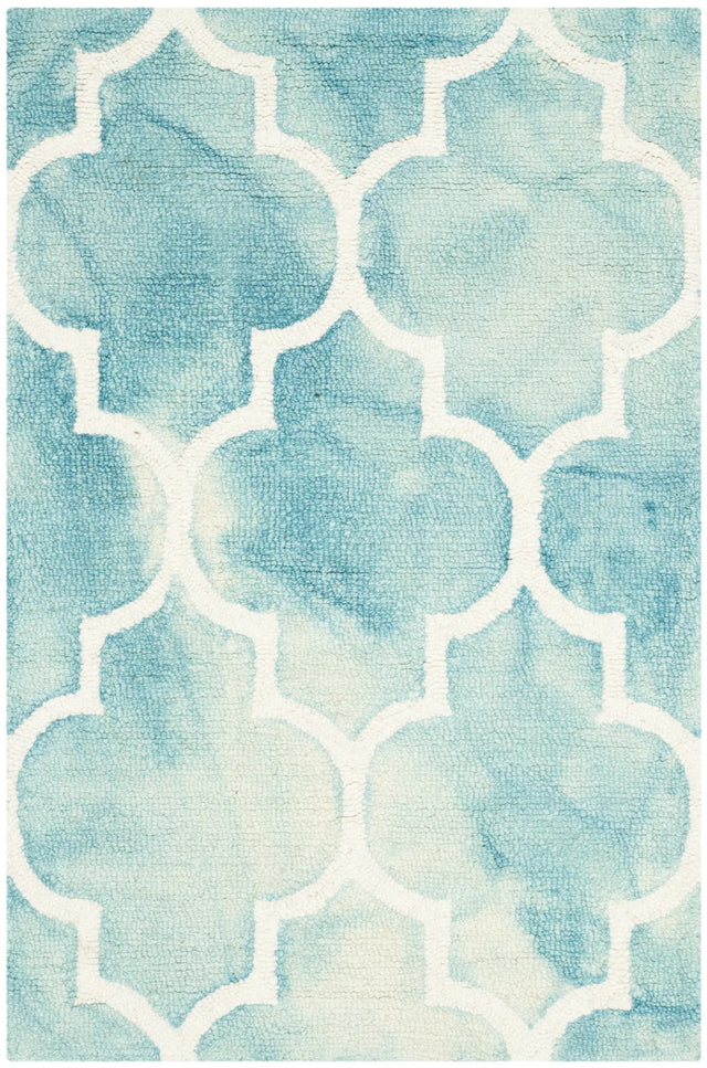 Safavieh Dip Dye 2'-0" x 3'-0" Rug in Turquoise / Ivory