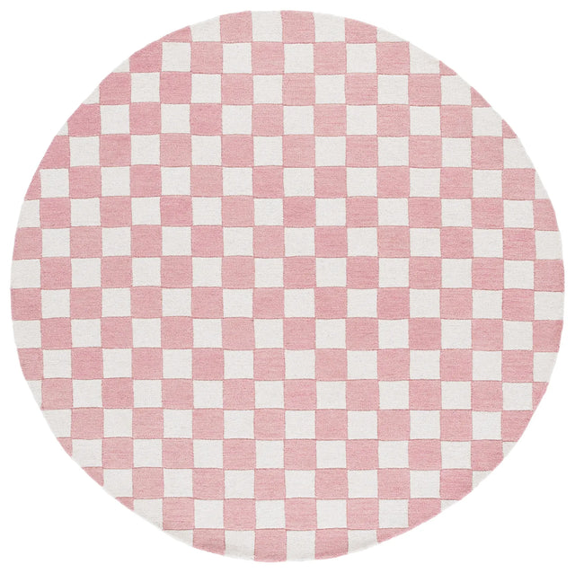 Safavieh Ebony 6'-0" x 6'-0" Rug in Pink / Ivory