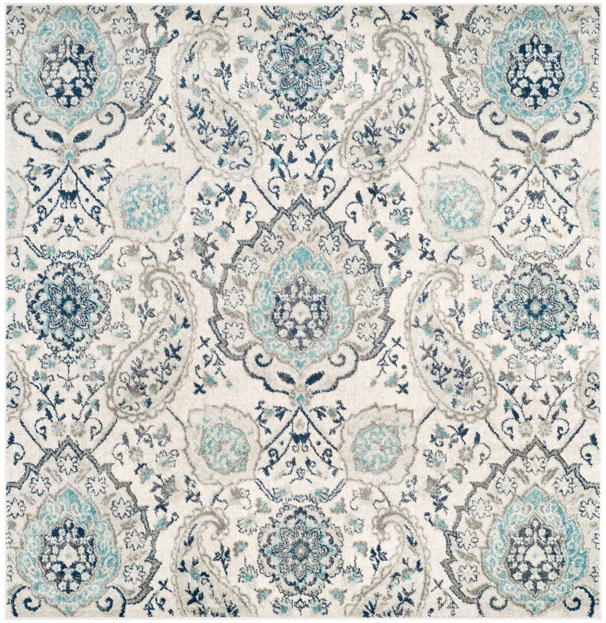 Safavieh Madison 6'-7" x 6'-7" Rug in Cream / Light Grey