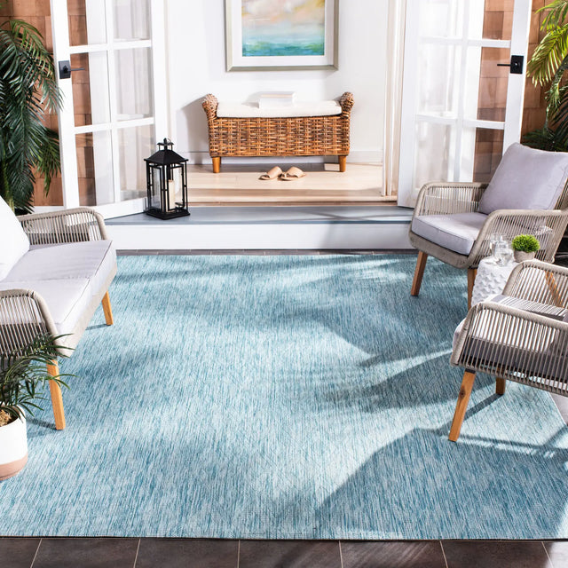 Safavieh Courtyard 10'-0" x 14'-0" Rug in Aqua / Aqua