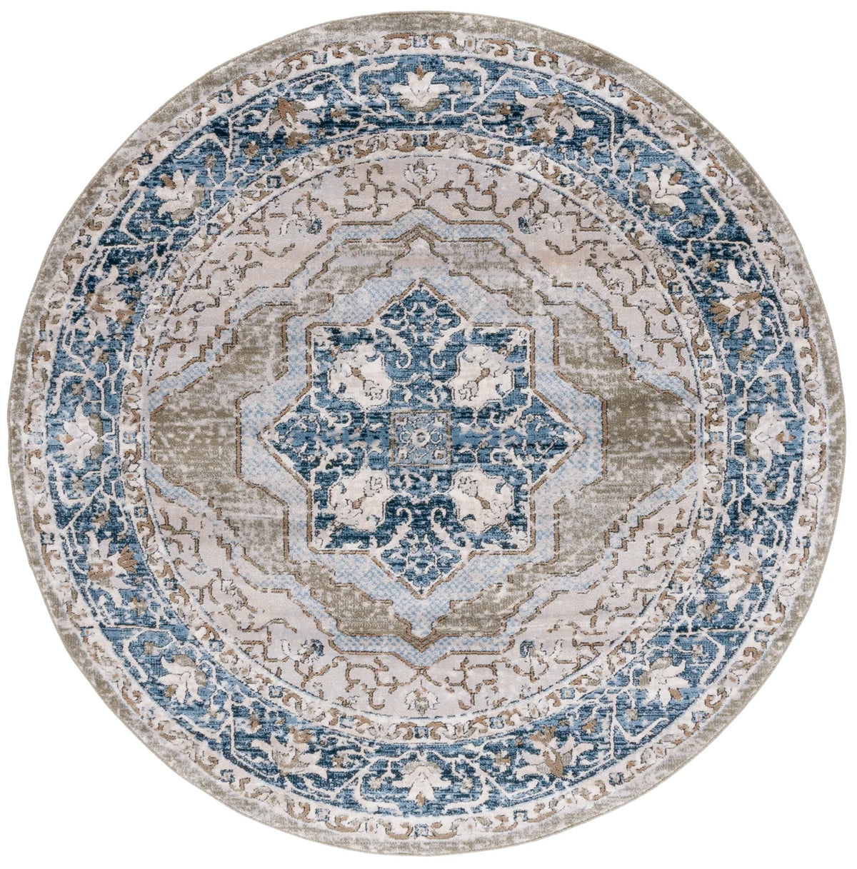 Safavieh Rosewood 6'-7" x 6'-7" Rug in Ivory / Green