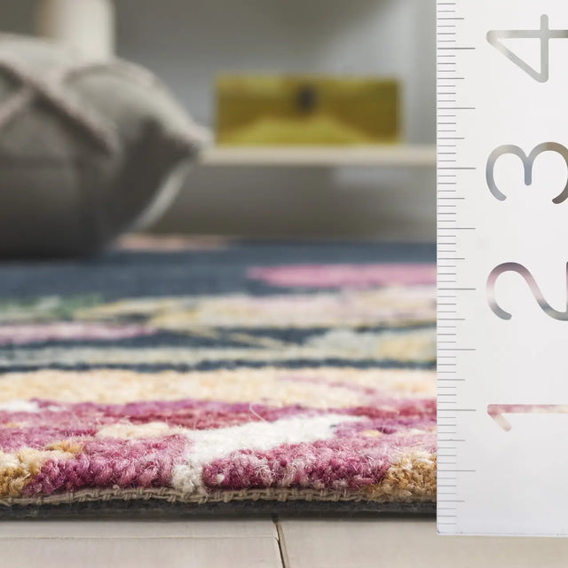Safavieh Jardin 2'-3" x 8'-0" Rug in Navy / Pink