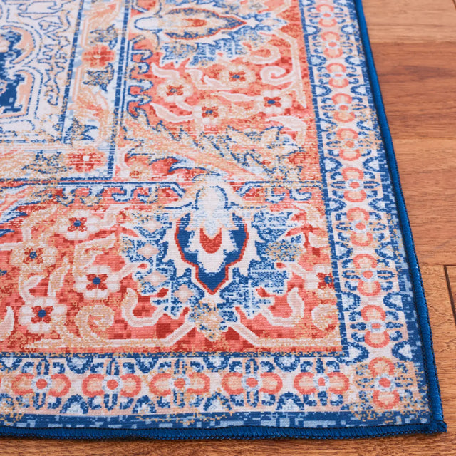 Safavieh Tucson 4'-0" x 6'-0" Rug in Rust / Blue