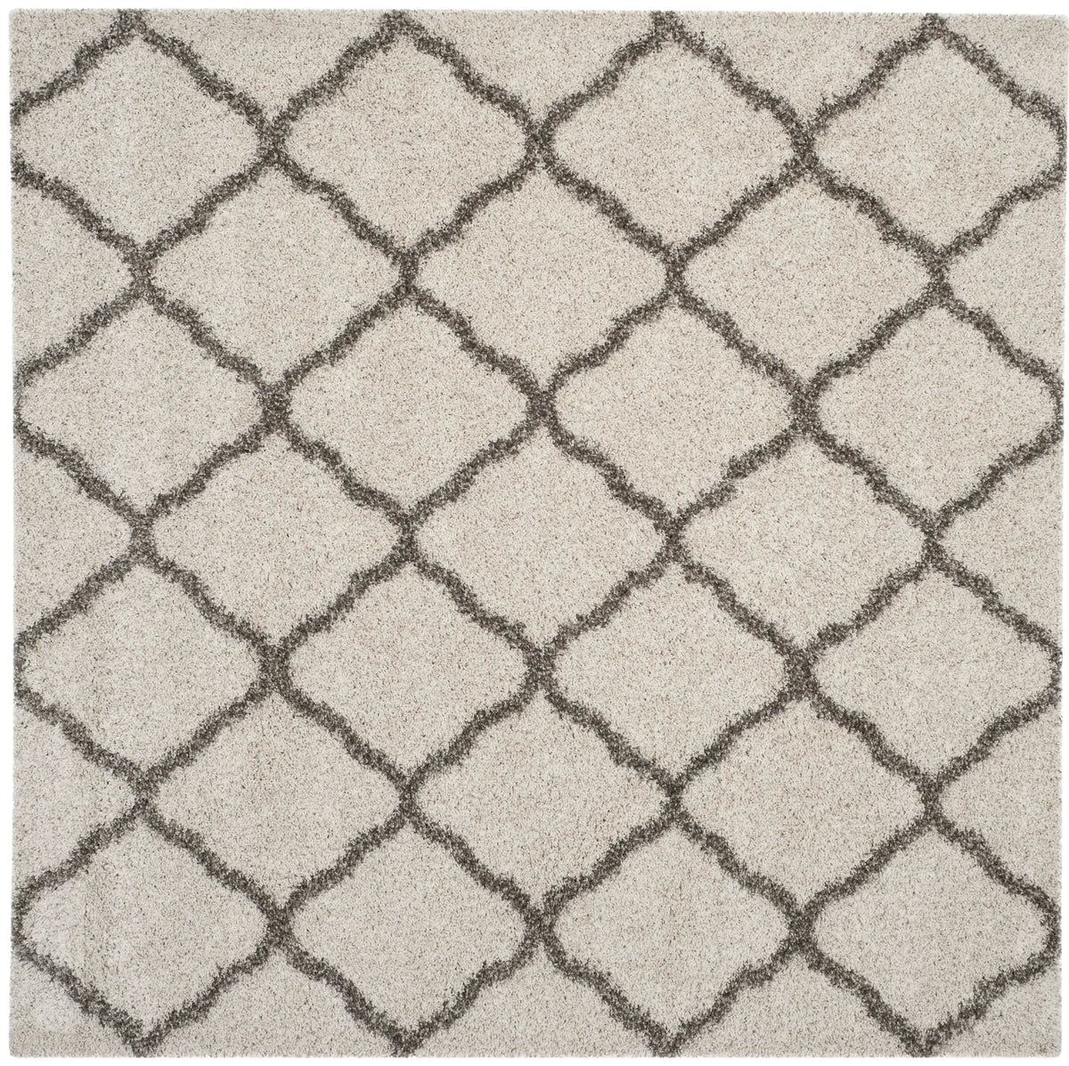 Safavieh Hudson Shag 7'-0" x 7'-0" Rug in Ivory / Grey