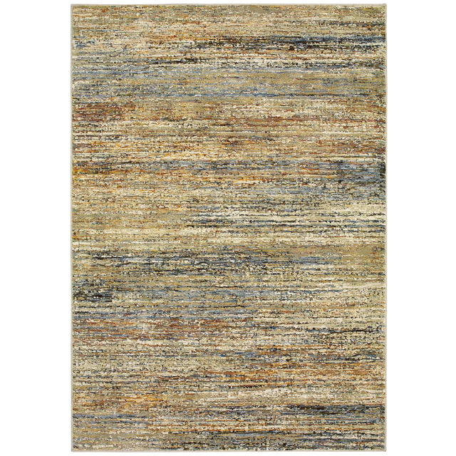 Oriental Weavers Sphinx Atlas 8037J Gold/Green Rugs - main flat