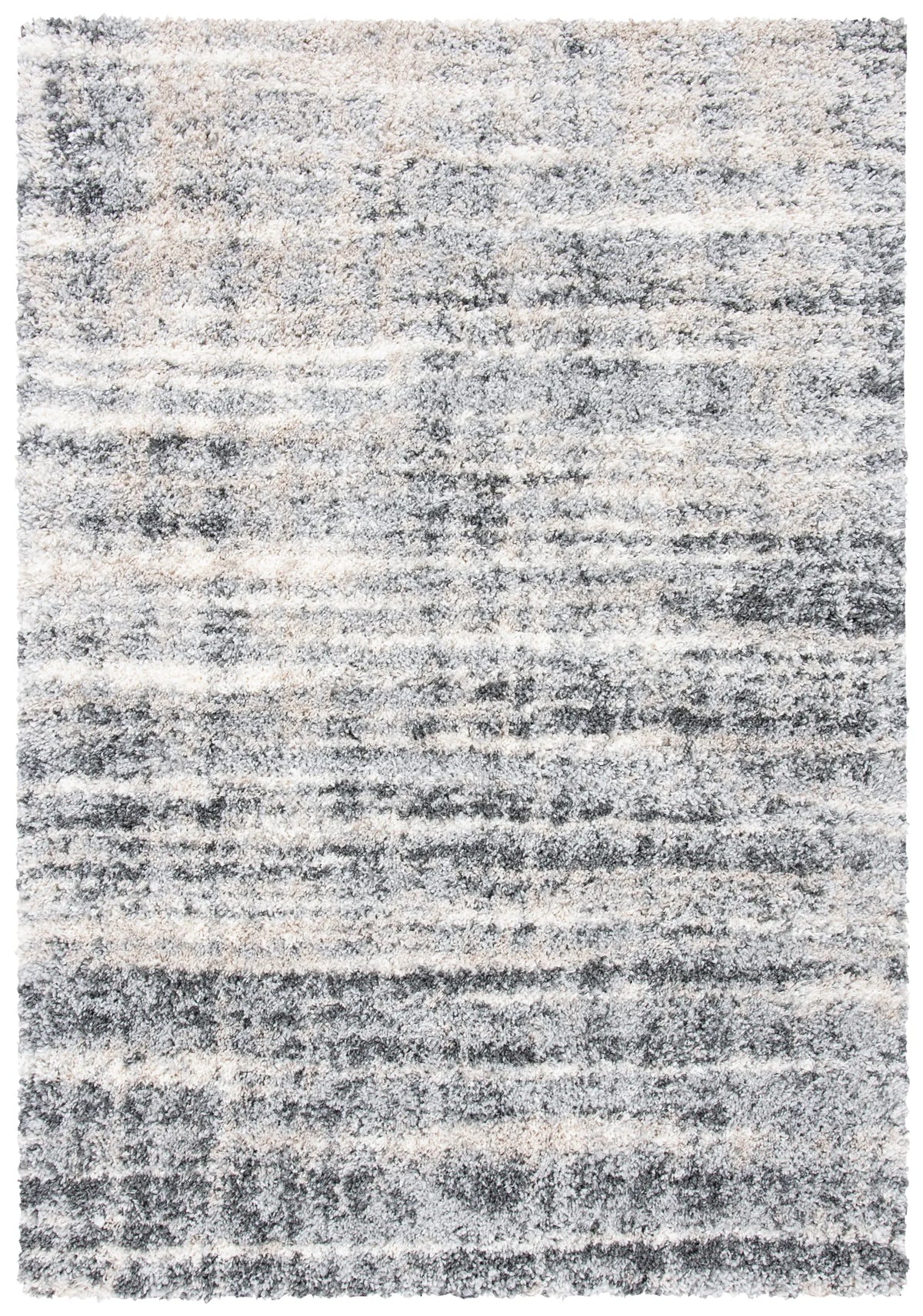 Safavieh Fontana Shag 800 4'-0" x 6'-0" Rug in Grey / Ivory